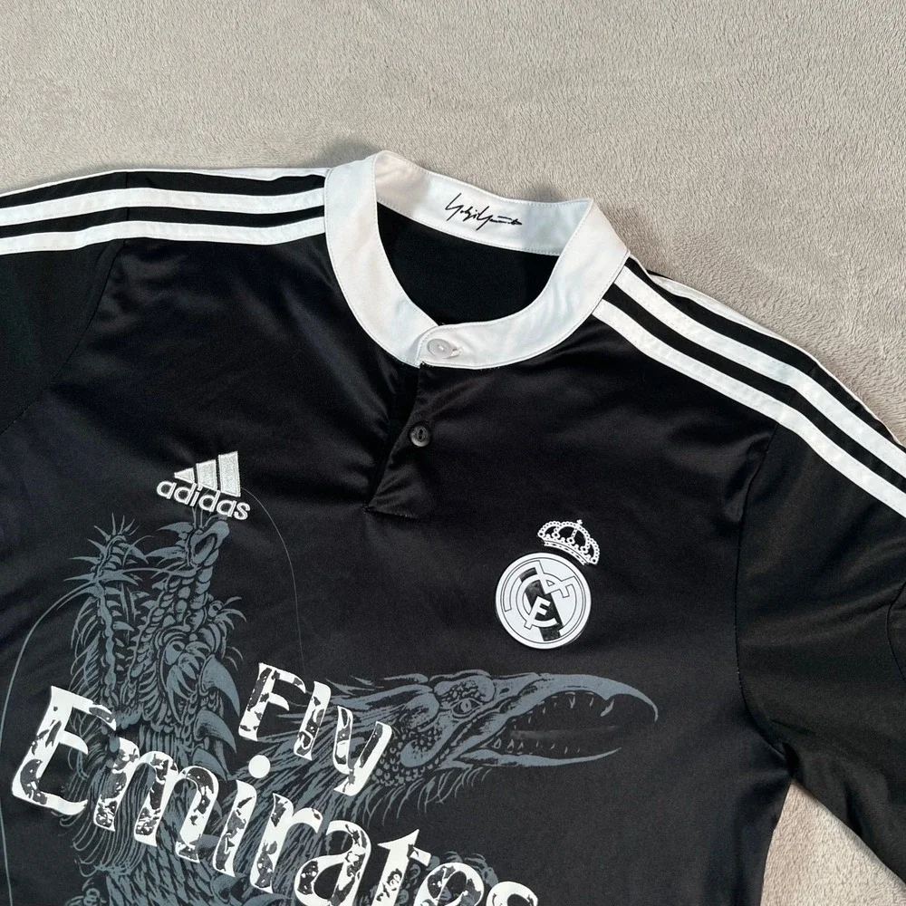 Adidas Real Madrid 2014-15 Yohji Yamamoto Dragon Jersey Black Men's Medium READ*